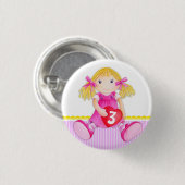 Lappenpuppen-Mädchenalter Button (Vorne & Hinten)