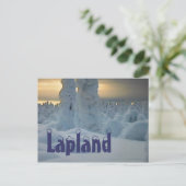 Lappland-arktische Winterpostkarte Postkarte (Stehend Vorderseite)