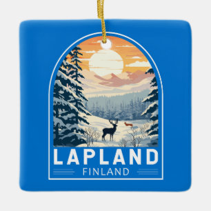 Lappland Finnland - Kunst Vintag Keramikornament