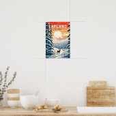 Lappland Finnland - Kunst Vintag Poster (Küche)