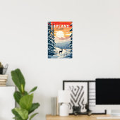 Lappland Finnland - Kunst Vintag Poster (Heimbüro)