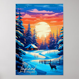 Lappland Finnland Kunstzeitschrift Poster