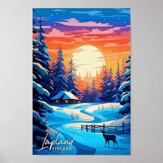 Lappland Finnland Kunstzeitschrift Poster (Vorne)