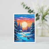 Lappland Finnland Kunstzeitschrift Postkarte (Stehend Vorderseite)