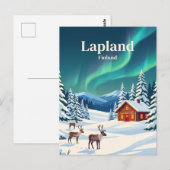 Lappland Finnland Postkarte (Vorne/Hinten)