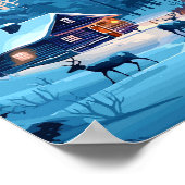 Lappland Finnland - Vintage-Illustration Poster (Ecke)