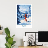Lappland-Ski-Szene-Wandkunst 1 Poster (Heimbüro)