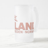 LAPPLAND-Tassen - wählen Sie Art u. Farbe Mattglas Bierglas (VorderseiteRechts)