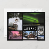 Lappland Winterlandschaften Schwarze Bilderrahmen Postkarte (Vorne/Hinten)