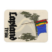 Lappland zum Skifahren Magnet (Horizontal)