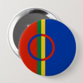 Lapplandflagge (Weihnachten) (Sami) (Laplander) Button (Vorne & Hinten)