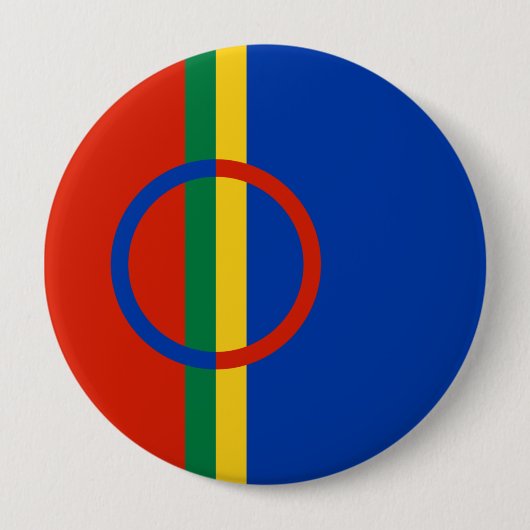 Lapplandflagge (Weihnachten) (Sami) (Laplander) Button (Vorderseite)