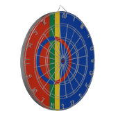 Lapplandflagge (Weihnachten) (Sami) (Laplander) Dartscheibe (Vorderseite Links)