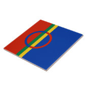 Lapplandflagge (Weihnachten) (Sami) (Laplander) Fliese (Seite)