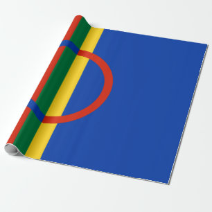 Lapplandflagge (Weihnachten) (Sami) (Laplander) Geschenkpapier