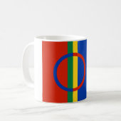 Lapplandflagge (Weihnachten) (Sami) (Laplander) Kaffeetasse (Vorderseite Links)