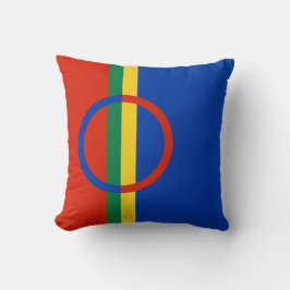 Lapplandflagge (Weihnachten) (Sami) (Laplander) Kissen