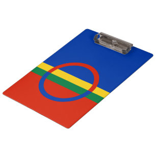 Lapplandflagge (Weihnachten) (Sami) (Laplander) Klemmbrett