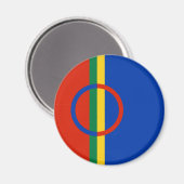 Lapplandflagge (Weihnachten) (Sami) (Laplander) Magnet (Vorderseite/Rückseite)