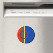 Lapplandflagge (Weihnachten) (Sami) (Laplander) Magnet (In Situ (Geschirrspüler))