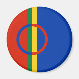 Lapplandflagge (Weihnachten) (Sami) (Laplander) Magnet