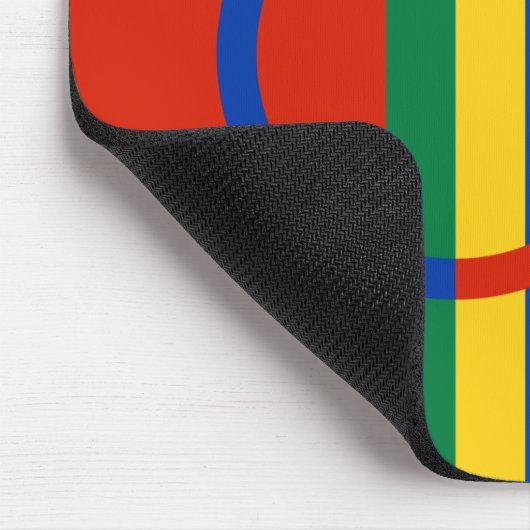 Lapplandflagge (Weihnachten) (Sami) (Laplander) Mousepad (Ecke)