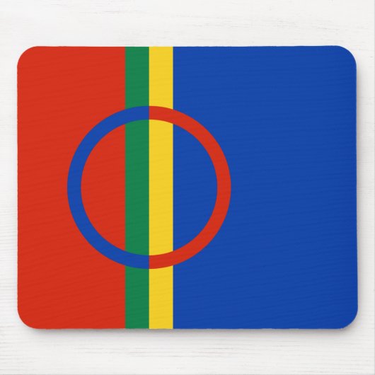 Lapplandflagge (Weihnachten) (Sami) (Laplander) Mousepad (Vorne)