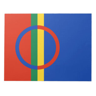 Lapplandflagge (Weihnachten) (Sami) (Laplander) Notizblock
