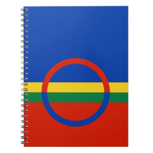 Lapplandflagge (Weihnachten) (Sami) (Laplander) Notizblock