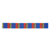 Lapplandflagge (Weihnachten) (Sami) (Laplander) Satinband (Vorderseite)