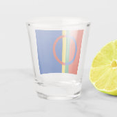 Lapplandflagge (Weihnachten) (Sami) (Laplander) Schnapsglas (Rückseite)