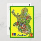 Lapplandkarte Postkarte (Vorne/Hinten)