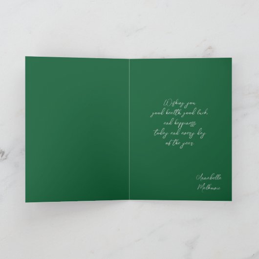 Läprecherhut und Gold am St. Patrick's Day Karte (Innenseite)