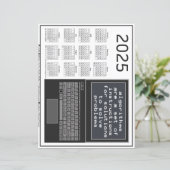 Laptop-Algorithmen lösen Probleme im Kalender 2025 (Stehend Vorderseite)
