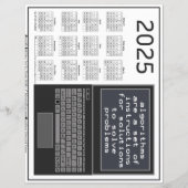 Laptop-Algorithmen lösen Probleme im Kalender 2025 (Vorderseite)