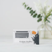 Laptop-Anzeige, Writer Visitenkarte (Stehend Vorderseite)