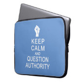 Laptop-Ärmel behalt Calm & Question Authority Laptopschutzhülle (Vorderseite Links)