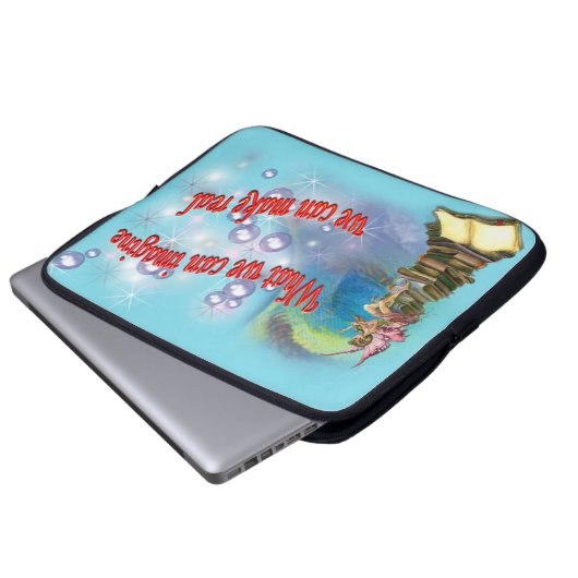 Laptop-Ärmel für junge Schriftsteller Laptopschutzhülle (Vorne Knopf)