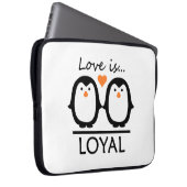 Laptop-Ärmel mit Pinguin-Liebe Laptopschutzhülle (Vorne Rechts)