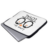Laptop-Ärmel mit Pinguin-Liebe Laptopschutzhülle (Vorne Knopf)