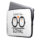 Laptop-Ärmel mit Pinguin-Liebe Laptopschutzhülle (Vorderseite Links)