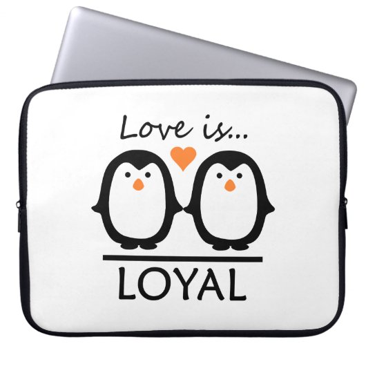 Laptop-Ärmel mit Pinguin-Liebe Laptopschutzhülle (Vorderseite)