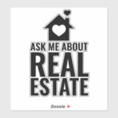 Laptop-Aufkleber - Frag mir über Real Anwesen Aufkleber (Blatt)