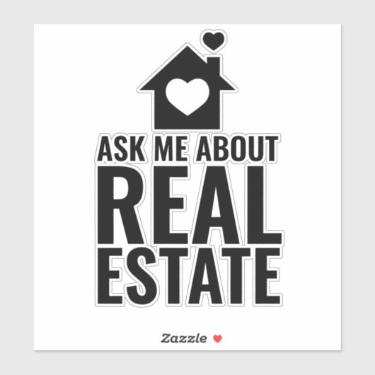 Laptop-Aufkleber - Frag mir über Real Anwesen Aufkleber (Blatt)