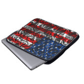 Laptop-Bag mit Metallic Wave American Flag Laptopschutzhülle (Vorne Knopf)