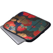laptop case Japanese style flower (Vorne Knopf)