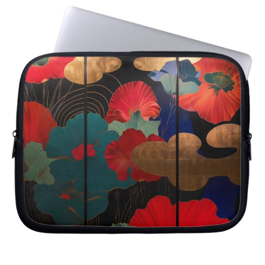 laptop case Japanese style flower (Vorderseite)