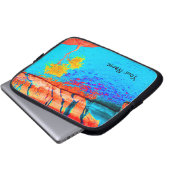 Laptop-Computer Hülse, bunte Landschaftsszene Laptopschutzhülle (Vorne Knopf)