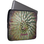 Laptop-Computer Hülsen-Agave nagelt grünes Lila Laptopschutzhülle (Vorne Rechts)