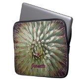 Laptop-Computer Hülsen-Agave nagelt grünes Lila Laptopschutzhülle (Vorderseite Links)